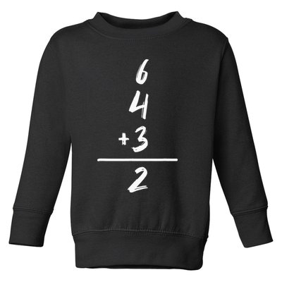 Inspired Math 6 4 3 2 Double Play Softball Baseball Toddler Sweatshirt