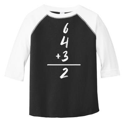Inspired Math 6 4 3 2 Double Play Softball Baseball Toddler Fine Jersey T-Shirt