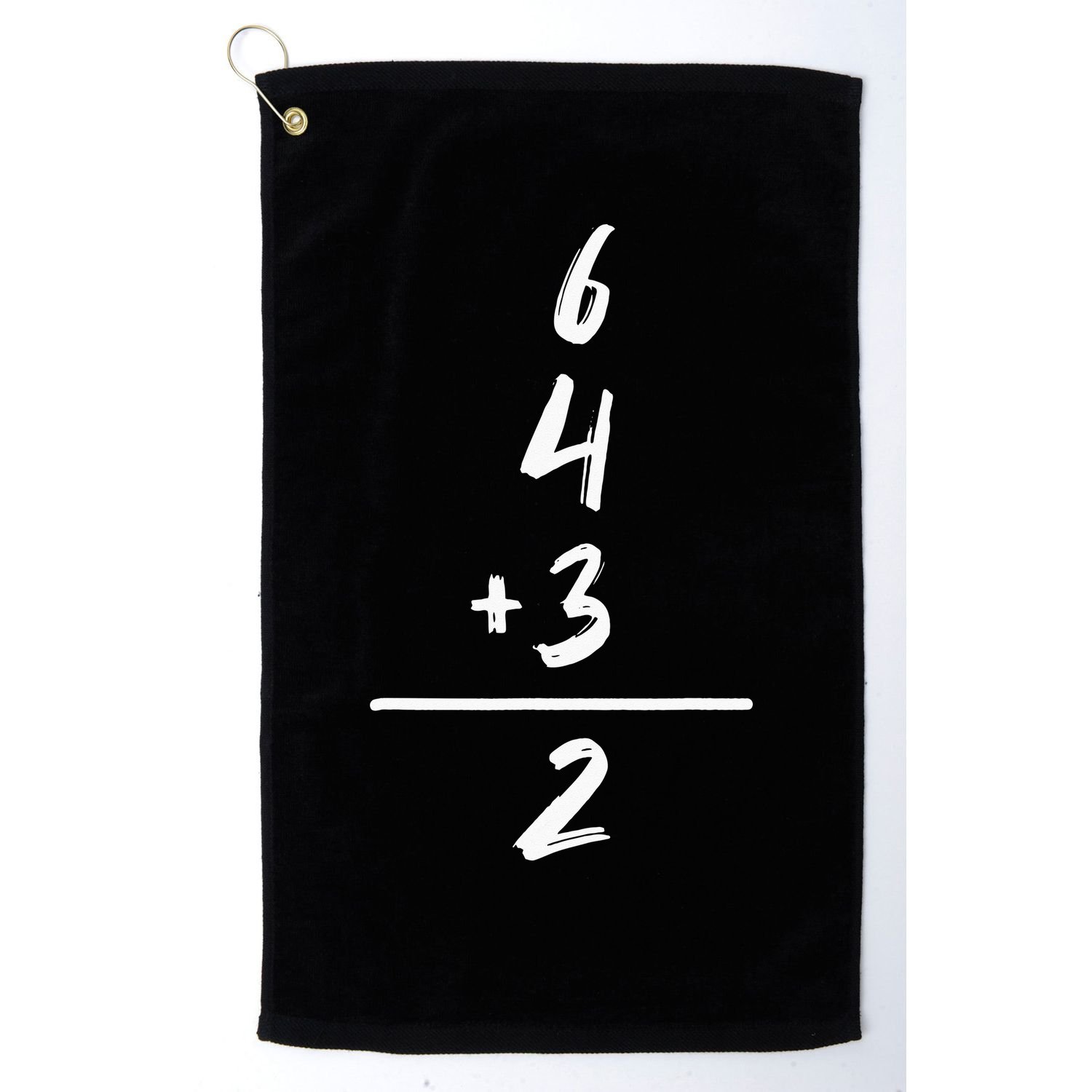 Inspired Math 6 4 3 2 Double Play Softball Baseball Golf Towel