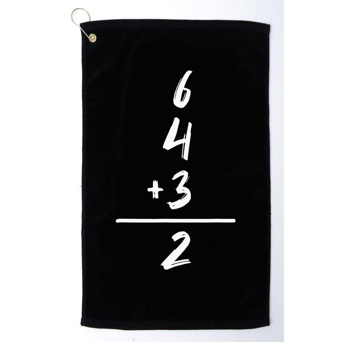 Inspired Math 6 4 3 2 Double Play Softball Baseball Golf Towel
