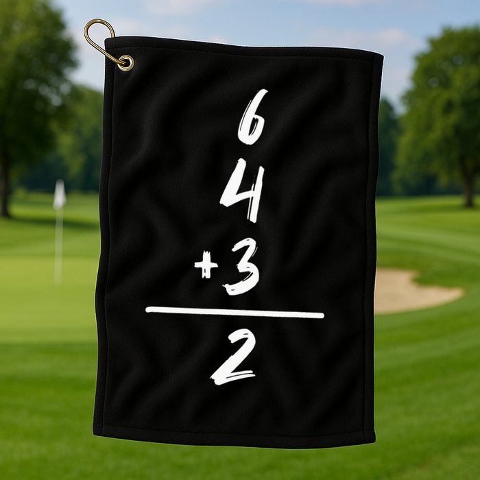 Inspired Math 6 4 3 2 Double Play Softball Baseball Golf Towel