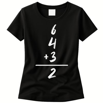 Inspired Math 6 4 3 2 Double Play Softball Baseball Womens T-Shirt