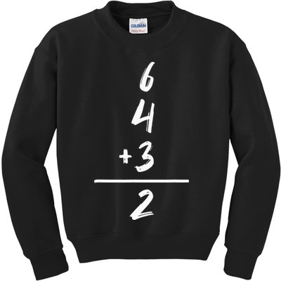 Inspired Math 6 4 3 2 Double Play Softball Baseball Kids Sweatshirt