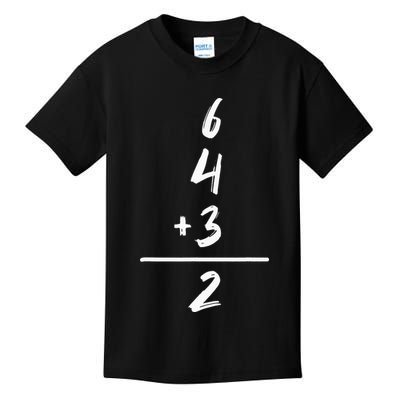 Inspired Math 6 4 3 2 Double Play Softball Baseball Kids T-Shirt
