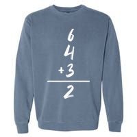 Inspired Math 6 4 3 2 Double Play Softball Baseball Garment-Dyed Sweatshirt
