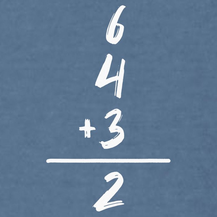 Inspired Math 6 4 3 2 Double Play Softball Baseball Garment-Dyed Sweatshirt