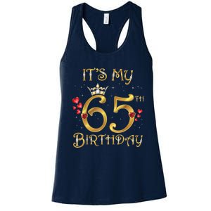 It's My 65th Birthday, 65 Years Old, 65th Birthday Queen Women's Racerback Tank