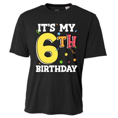 ItS My 6th Birthday 6 Six Happy Birthday Boy Or Girl Cooling Performance Crew T-Shirt