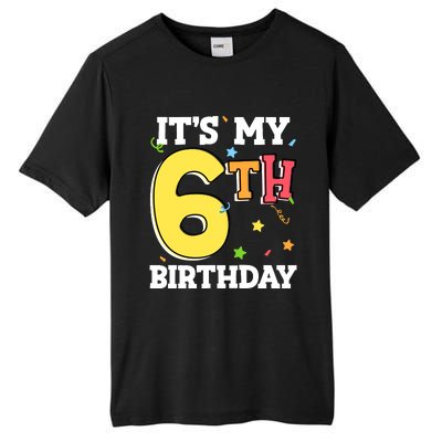 ItS My 6th Birthday 6 Six Happy Birthday Boy Or Girl Tall Fusion ChromaSoft Performance T-Shirt