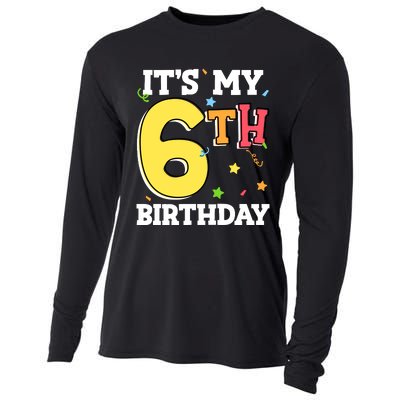 ItS My 6th Birthday 6 Six Happy Birthday Boy Or Girl Cooling Performance Long Sleeve Crew