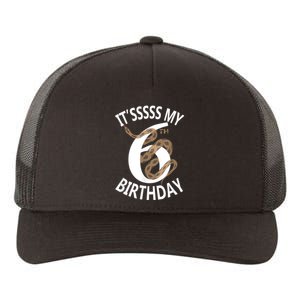 Its My 6th Birthday 6 Years Old Snake Boy And Girl Party Yupoong Adult 5-Panel Trucker Hat