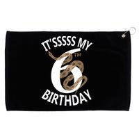 Its My 6th Birthday 6 Years Old Snake Boy And Girl Party Grommeted Golf Towel