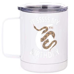 Its My 6th Birthday 6 Years Old Snake Boy And Girl Party 12 oz Stainless Steel Tumbler Cup