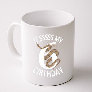 Its My 6th Birthday 6 Years Old Snake Boy And Girl Party Coffee Mug