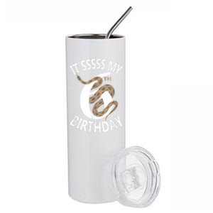 Its My 6th Birthday 6 Years Old Snake Boy And Girl Party Stainless Steel Tumbler