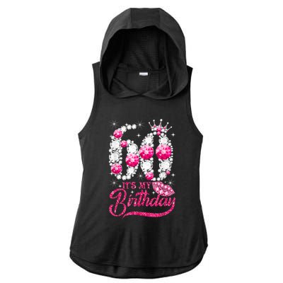 It's My 60th Birthday Cute Gift Queen 60 Years Old Shoes Crown Diamond Gift Ladies PosiCharge Tri-Blend Wicking Draft Hoodie Tank