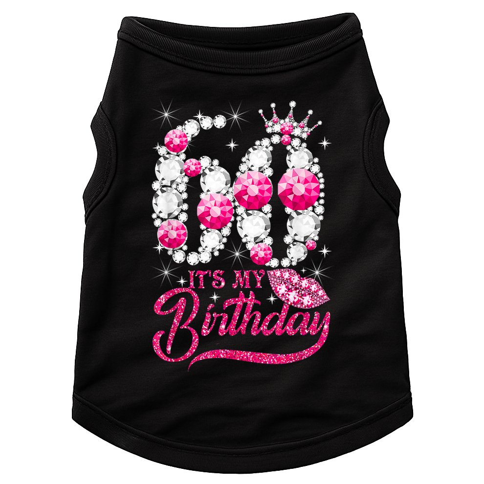 It's My 60th Birthday Cute Gift Queen 60 Years Old Shoes Crown Diamond Gift Doggie Tank