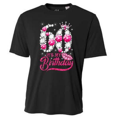 It's My 60th Birthday Cute Gift Queen 60 Years Old Shoes Crown Diamond Gift Cooling Performance Crew T-Shirt