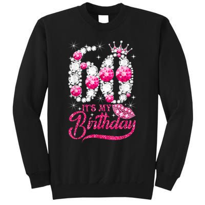 It's My 60th Birthday Cute Gift Queen 60 Years Old Shoes Crown Diamond Gift Sweatshirt