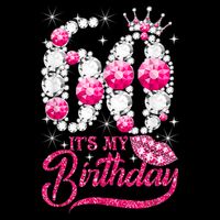 It's My 60th Birthday Cute Gift Queen 60 Years Old Shoes Crown Diamond Gift Button