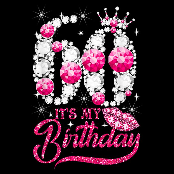 It's My 60th Birthday Cute Gift Queen 60 Years Old Shoes Crown Diamond Gift Button