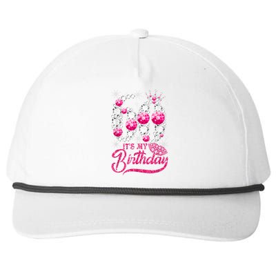 It's My 60th Birthday Cute Gift Queen 60 Years Old Shoes Crown Diamond Gift Snapback Five-Panel Rope Hat