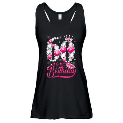 It's My 60th Birthday Cute Gift Queen 60 Years Old Shoes Crown Diamond Gift Ladies Essential Flowy Tank