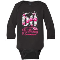 It's My 60th Birthday Cute Gift Queen 60 Years Old Shoes Crown Diamond Gift Baby Long Sleeve Bodysuit