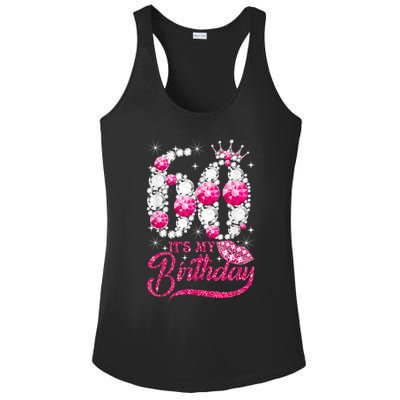 It's My 60th Birthday Cute Gift Queen 60 Years Old Shoes Crown Diamond Gift Ladies PosiCharge Competitor Racerback Tank