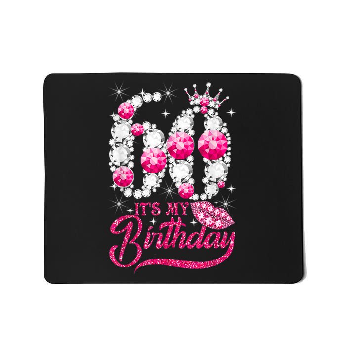 It's My 60th Birthday Cute Gift Queen 60 Years Old Shoes Crown Diamond Gift Mousepad