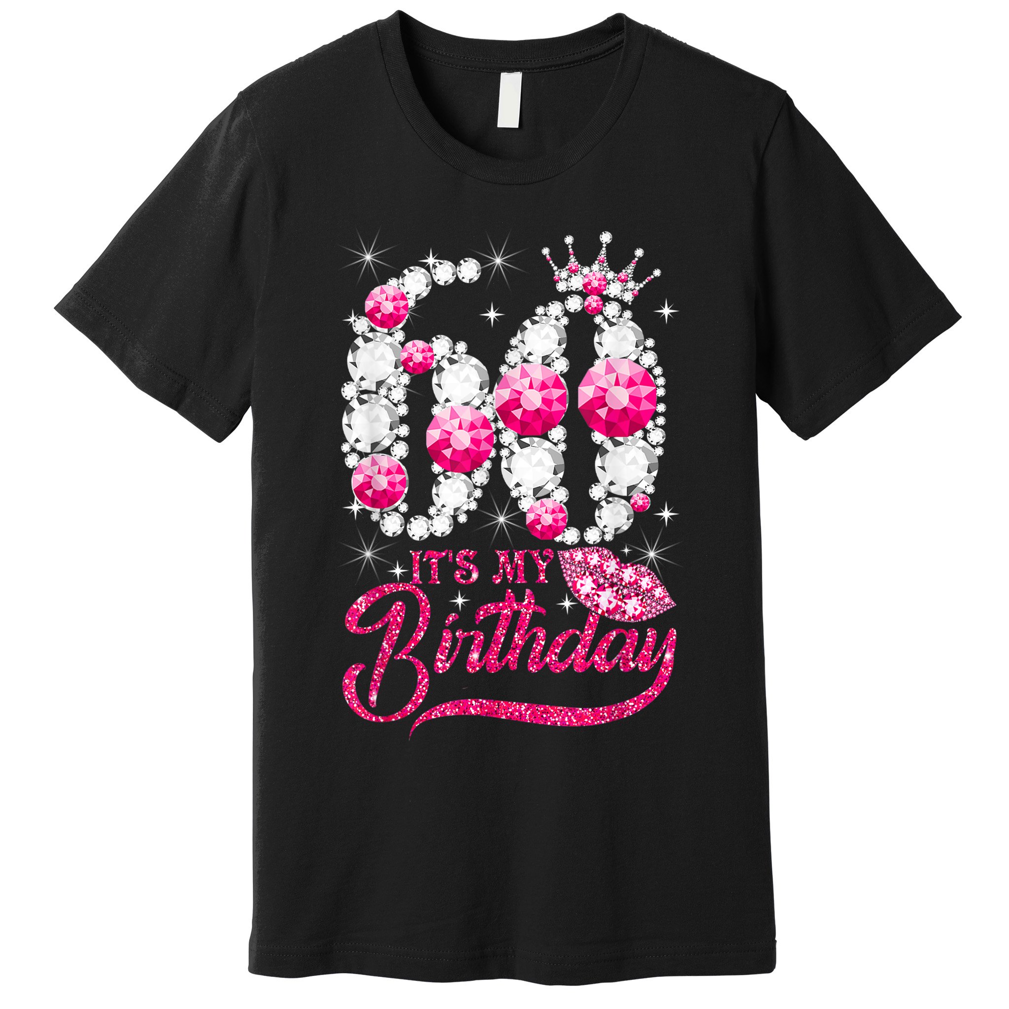 It's My 60th Birthday Cute Gift Queen 60 Years Old Shoes Crown Diamond Gift Premium T-Shirt