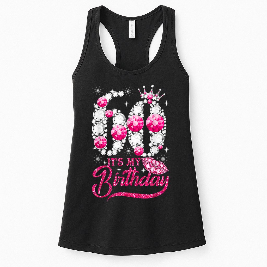 It's My 60th Birthday Cute Gift Queen 60 Years Old Shoes Crown Diamond Gift Womens Tank Top
