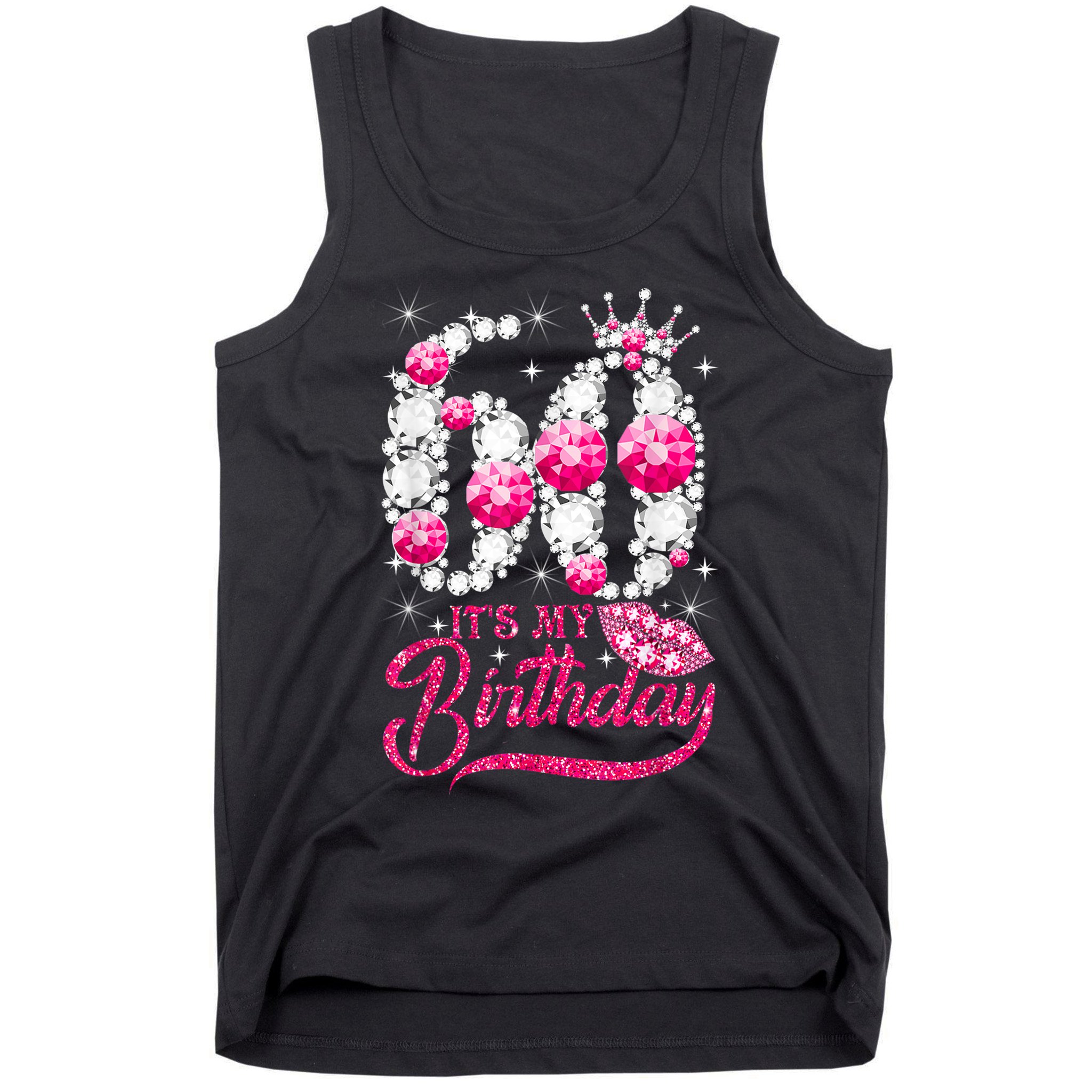 It's My 60th Birthday Cute Gift Queen 60 Years Old Shoes Crown Diamond Gift Tank Top