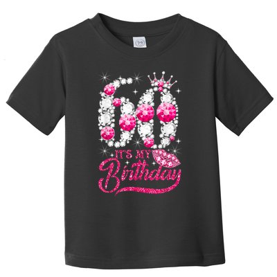 It's My 60th Birthday Cute Gift Queen 60 Years Old Shoes Crown Diamond Gift Toddler T-Shirt