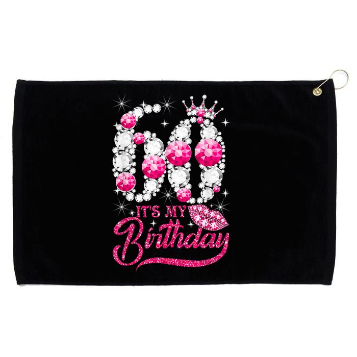 It's My 60th Birthday Cute Gift Queen 60 Years Old Shoes Crown Diamond Gift Grommeted Golf Towel