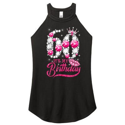 It's My 60th Birthday Cute Gift Queen 60 Years Old Shoes Crown Diamond Gift Women's Perfect Tri Rocker Tank