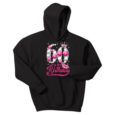 It's My 60th Birthday Cute Gift Queen 60 Years Old Shoes Crown Diamond Gift Kids Hoodie