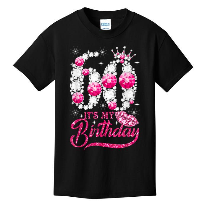 It's My 60th Birthday Cute Gift Queen 60 Years Old Shoes Crown Diamond Gift Kids T-Shirt