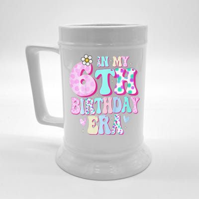 In My 6th Birthday Era Girl Gifts Six Bday 6 Year Old Beer Stein