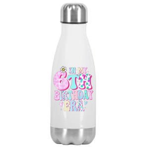 In My 6th Birthday Era Girl Gifts Six Bday 6 Year Old Stainless Steel Insulated Water Bottle