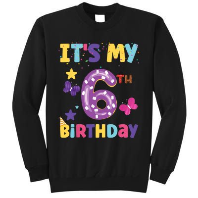 Its My 6th Birthday Sweet Dunat Girl Funny 6 Year Old Sweatshirt