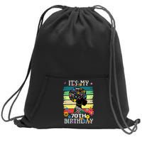 Its My 70 Year Old African American Black Women 70th Sweatshirt Cinch Pack Bag