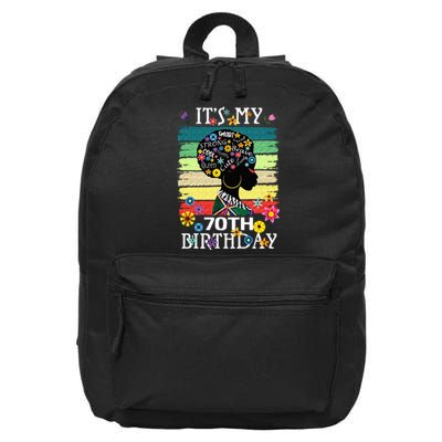 Its My 70 Year Old African American Black Women 70th 16 in Basic Backpack