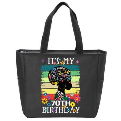 Its My 70 Year Old African American Black Women 70th Zip Tote Bag