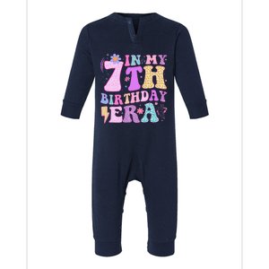 In My 7th Birthday Era Seven Bday 7 Year Old Birthday Girl Infant Fleece One Piece