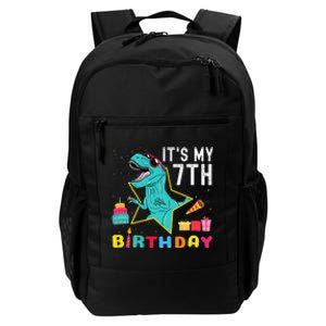 It's My 7th Birthday Cool Dinosaur 7 Years Old Daily Commute Backpack