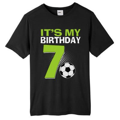 ItS My 7th Birthday Boy Soccer Football 7 Years Old Tall Fusion ChromaSoft Performance T-Shirt