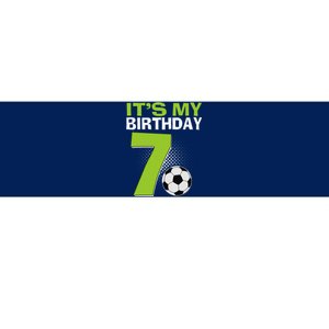 ItS My 7th Birthday Boy Soccer Football 7 Years Old Bumper Sticker