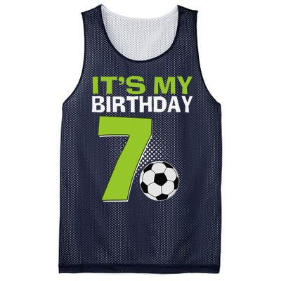 ItS My 7th Birthday Boy Soccer Football 7 Years Old Mesh Reversible Basketball Jersey Tank