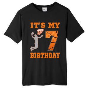 ItS My 7th Birthday Basketball Dunk Boy 7 Years Old Tall Fusion ChromaSoft Performance T-Shirt